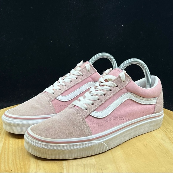Vans Old Skool Light Pink Suede Low Top Skate Sneaker Rare | Wmns Size 7 - Picture 2 of 10